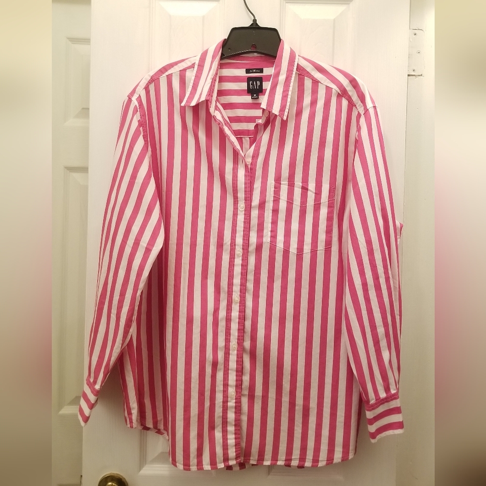 Gap "The Big Shirt" striped button down